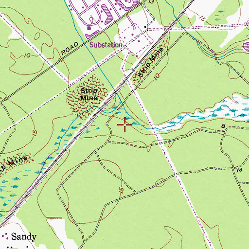 Topographic Map of West Ashley Division, SC