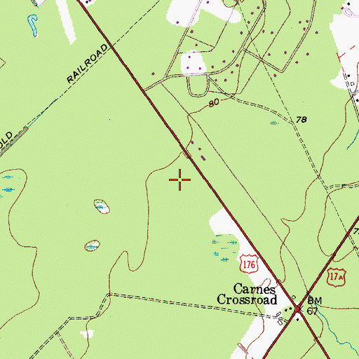 Topographic Map of Wassamasaw State Designated Tribal Statistical Area, SC