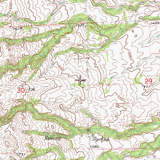 Topographic Map of Agency Village Census Designated Place, SD