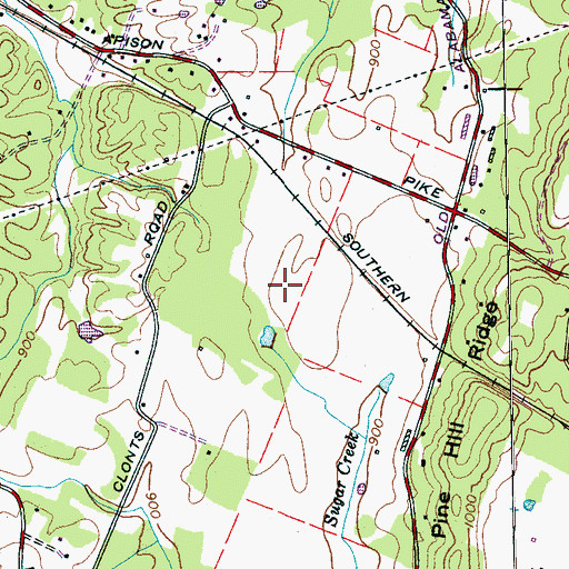 Topographic Map of Apison Census Designated Place, TN