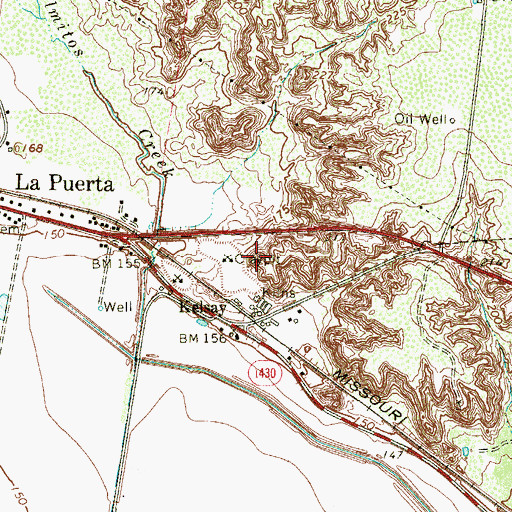 Topographic Map of Amada Acres Census Designated Place, TX