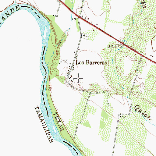 Topographic Map of Anacua Census Designated Place, TX