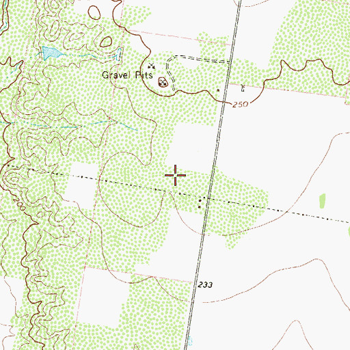 Topographic Map of Benjamin Perez Census Designated Place, TX