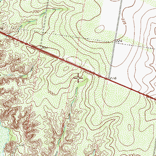 Topographic Map of Buena Vista Census Designated Place, TX