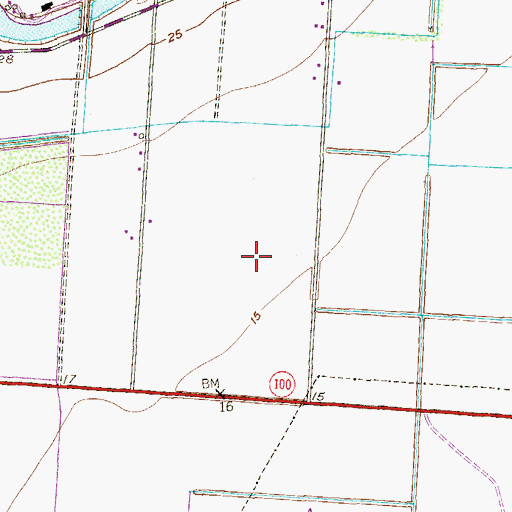 Topographic Map of Chula Vista Census Designated Place, TX