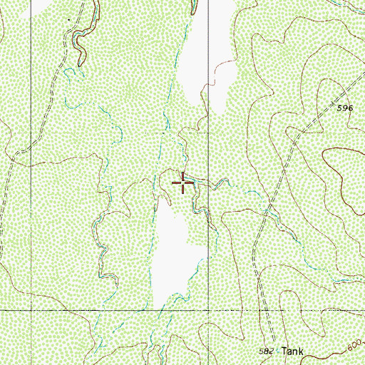 Topographic Map of Colorado Acres Census Designated Place, TX