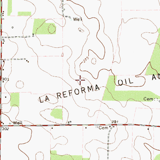 Topographic Map of Delmita Census Designated Place, TX