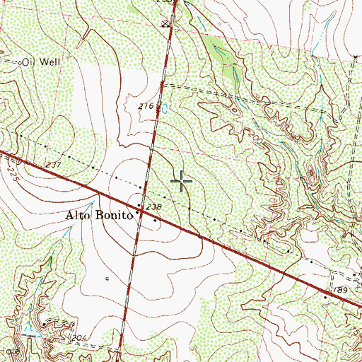 Topographic Map of East Lopez Census Designated Place, TX