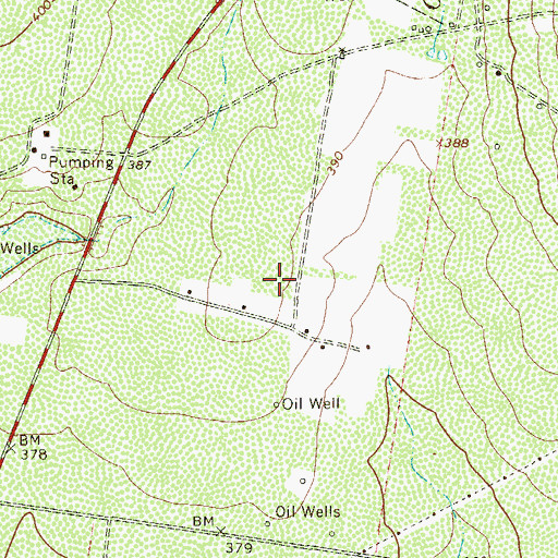 Topographic Map of El Brazil Census Designated Place, TX