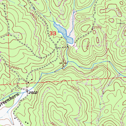 Topographic Map of Clipper Creek, CA