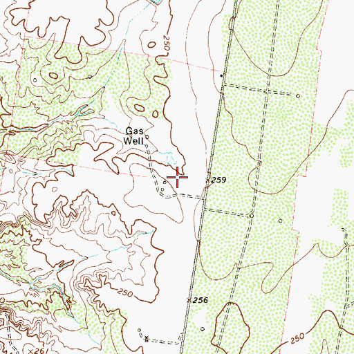Topographic Map of El Mesquite Census Designated Place, TX