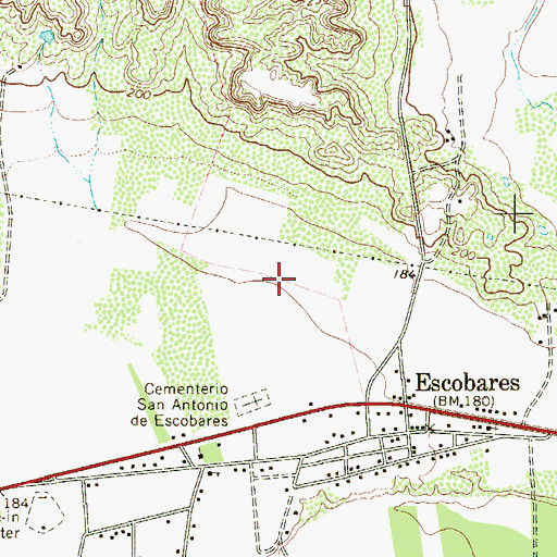 Topographic Map of Escobar I Census Designated Place (historical), TX