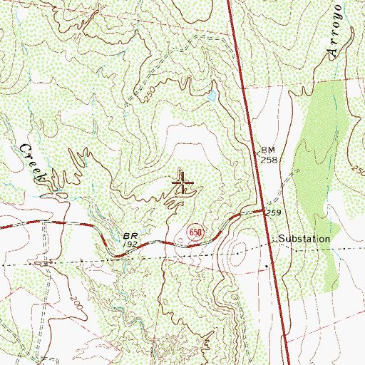 Topographic Map of Fronton Ranchettes Census Designated Place, TX