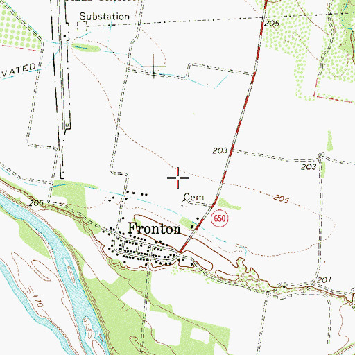 Topographic Map of Guadalupe Guerra Census Designated Place, TX
