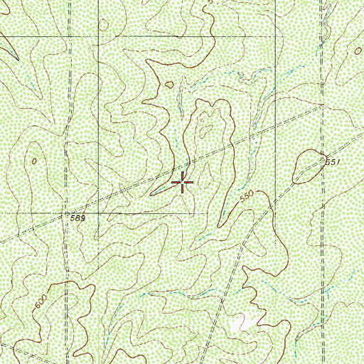Topographic Map of Hillside Acres Census Designated Place, TX