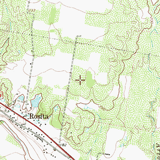 Topographic Map of Hilltop Census Designated Place, TX