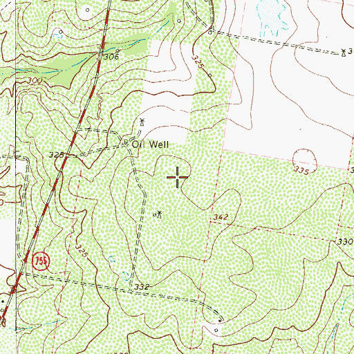Topographic Map of La Carla Census Designated Place, TX