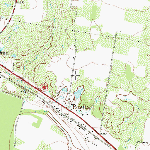 Topographic Map of La Chuparosa Census Designated Place, TX
