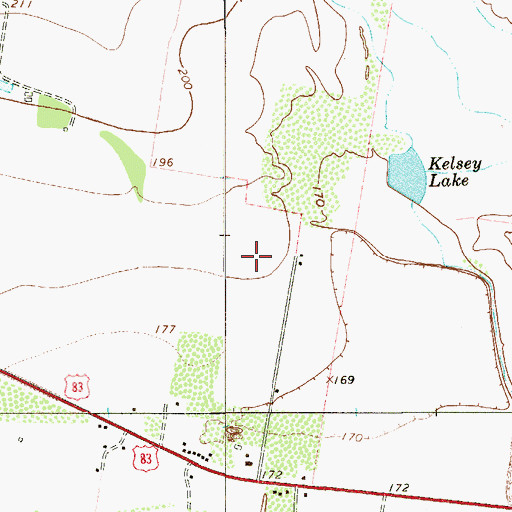Topographic Map of La Escondida Census Designated Place, TX