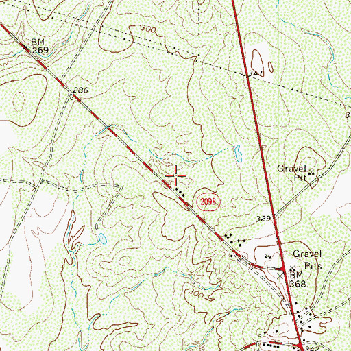 Topographic Map of La Loma de Falcon Census Designated Place, TX