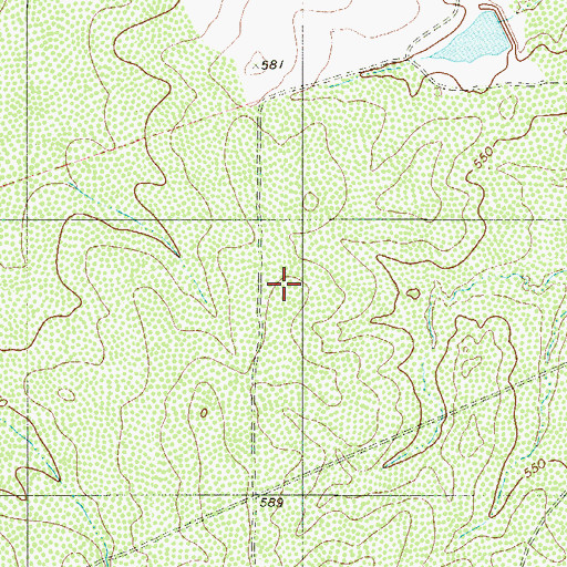 Topographic Map of Las Pilas Census Designated Place, TX
