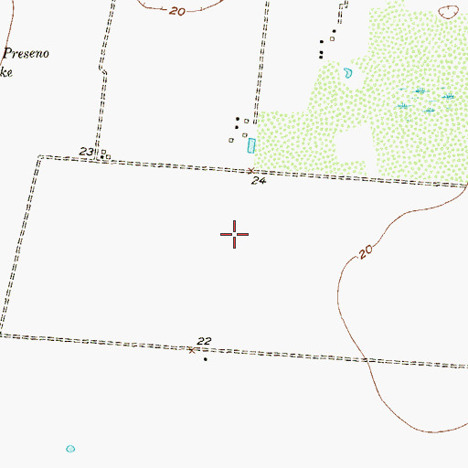 Topographic Map of La Tina Ranch Census Designated Place, TX
