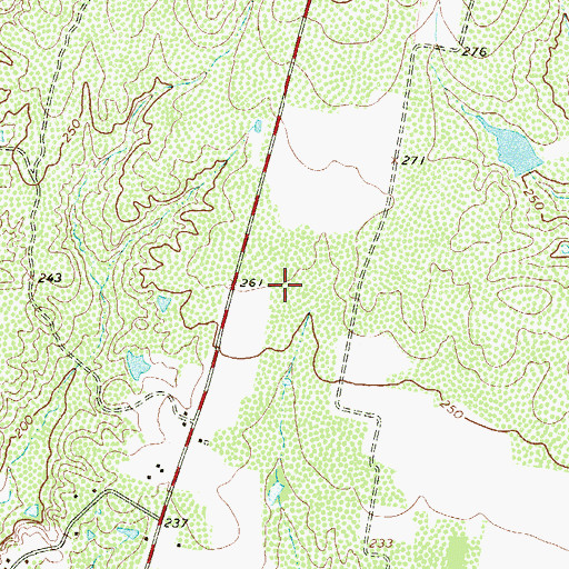 Topographic Map of Loma Linda West Census Designated Place, TX