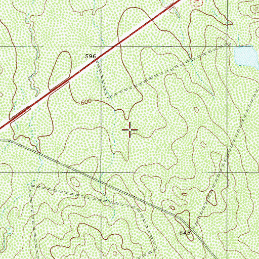 Topographic Map of Los Arcos Census Designated Place, TX