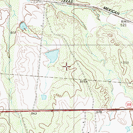 Topographic Map of Los Altos Census Designated Place, TX