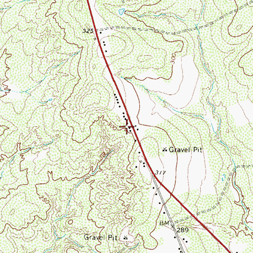 Topographic Map of Los Arrieros Census Designated Place, TX
