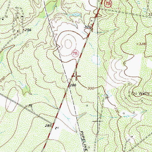 Topographic Map of Martinez Census Designated Place, TX