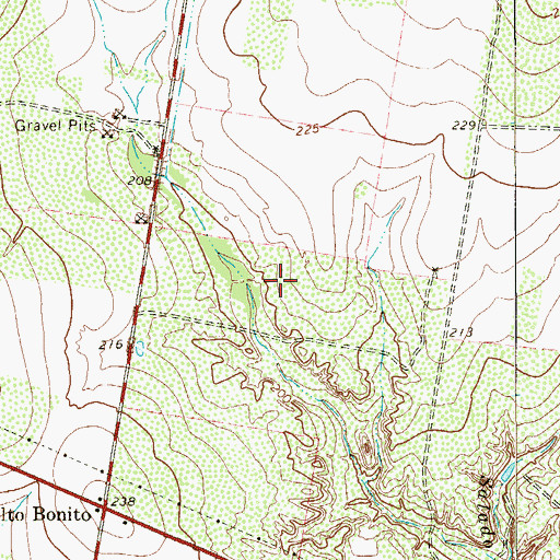 Topographic Map of Mikes Census Designated Place, TX