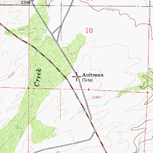 Topographic Map of Aultman, AZ