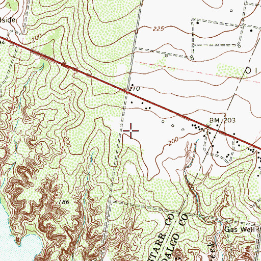 Topographic Map of Nina Census Designated Place, TX