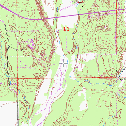 Topographic Map of Clough Creek, CA