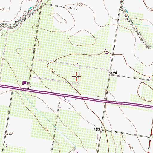 Topographic Map of Perezville Census Designated Place, TX