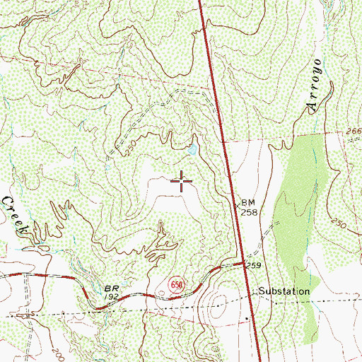 Topographic Map of Ramos Census Designated Place, TX