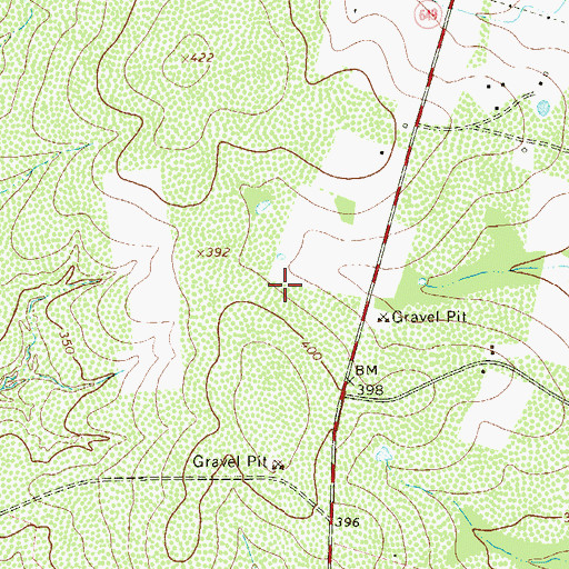 Topographic Map of Regino Ramirez Census Designated Place, TX