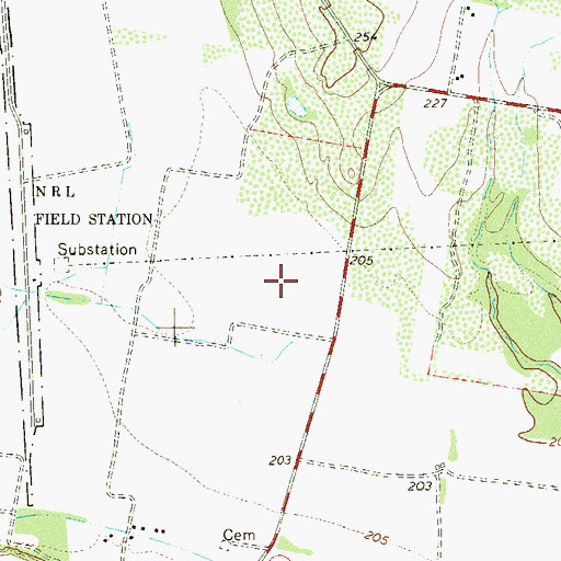 Topographic Map of Sandoval Census Designated Place, TX