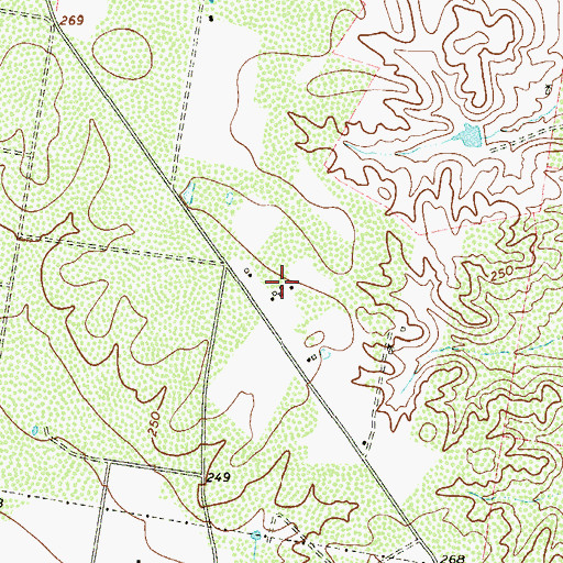 Topographic Map of San Fernando Census Designated Place, TX