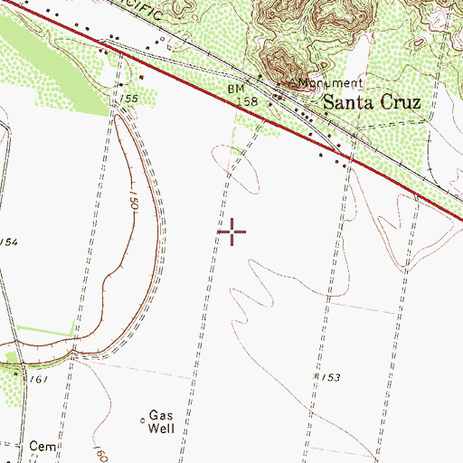 Topographic Map of Santa Rosa Census Designated Place, TX
