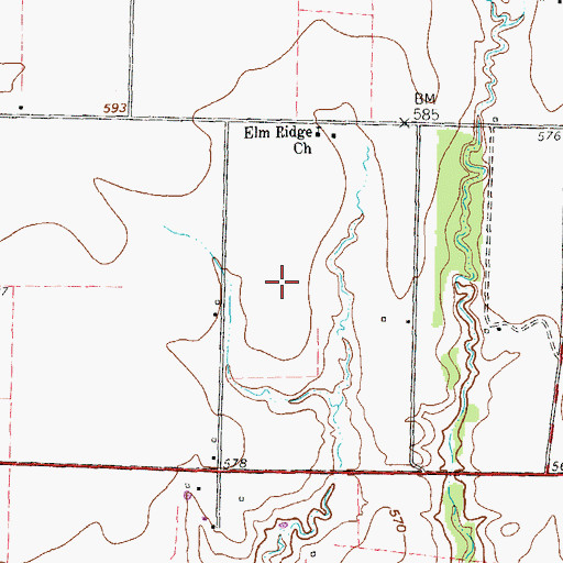 Topographic Map of Savannah Census Designated Place, TX