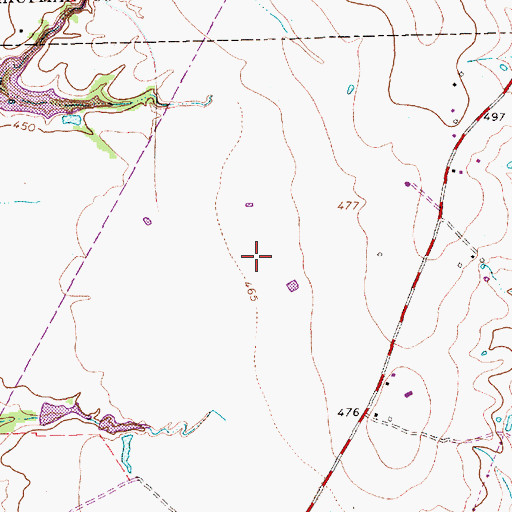 Topographic Map of Travis Ranch Census Designated Place, TX