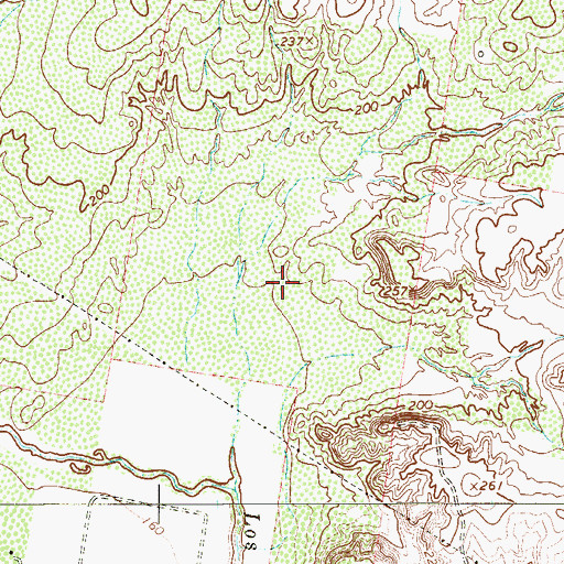 Topographic Map of Valle Hermoso Census Designated Place, TX