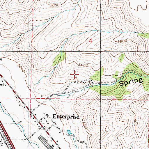 Topographic Map of Enterprise Census Designated Place, UT