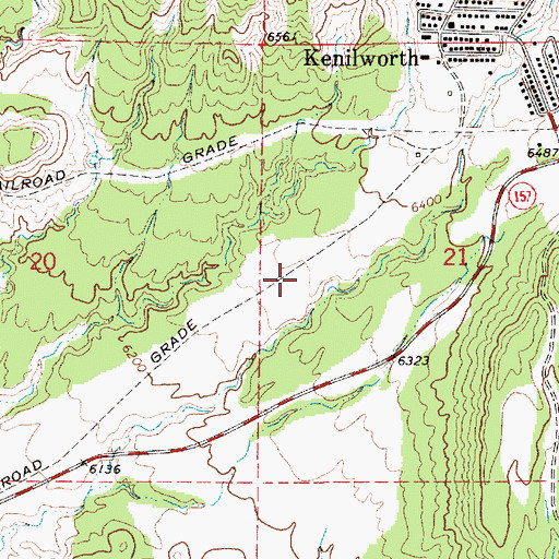 Topographic Map of Kenilworth Census Designated Place, UT