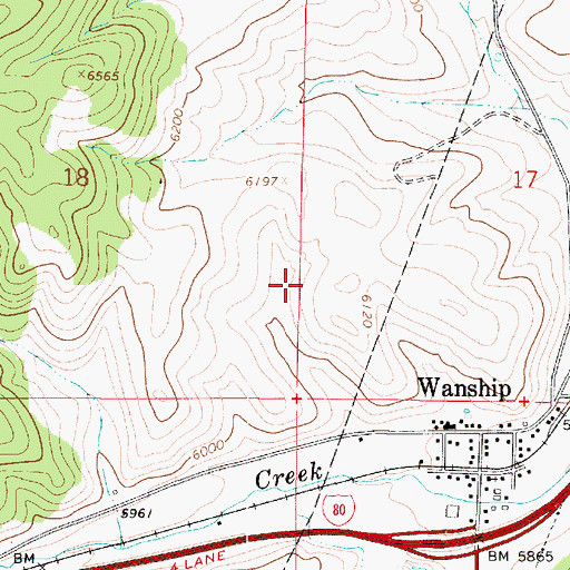 Topographic Map of Wanship Census Designated Place, UT