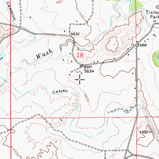 Topographic Map of West Wood Census Designated Place, UT