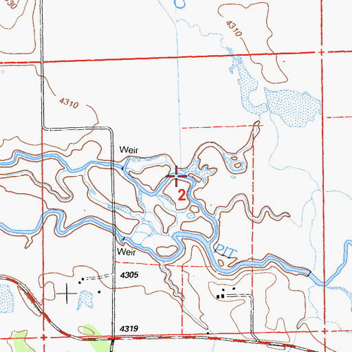 Topographic Map of Clover Swale Creek, CA