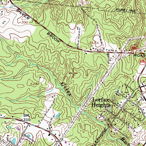 Topographic Map of Crosspointe Census Designated Place, VA